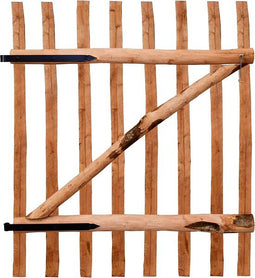 vidaXL - Poort - enkel - 100x120 - cm - geïmpregneerd - hazelaarhout