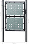 vidaXL - Poort - enkel - 100x175 - cm - zwart
