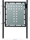 vidaXL - Poort - enkel - 100x175 - cm - zwart