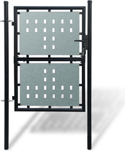 vidaXL - Poort - enkel - 100x200 - cm - zwart