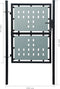 vidaXL - Poort - enkel - 100x200 - cm - zwart