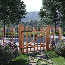 vidaXL - Poort - enkel - 100x90 - cm - geïmpregneerd - hazelaarhout