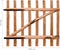 vidaXL - Poort - enkel - 100x90 - cm - geïmpregneerd - hazelaarhout