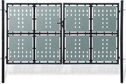 vidaXL - Poort - enkel - 300x250 - cm - zwart