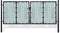 vidaXL - Poort - enkel - 300x250 - cm - zwart