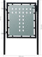 vidaXL - Poort - enkel - 300x250 - cm - zwart