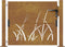 vidaXL - Poort - grasontwerp - 105x105 - cm - cortenstaal