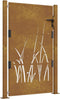 vidaXL - Poort - grasontwerp - 105x130 - cm - cortenstaal