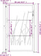 vidaXL - Poort - grasontwerp - 105x130 - cm - cortenstaal