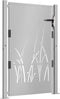 vidaXL - Poort - grasontwerp - 105x130 - cm - cortenstaal