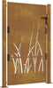 vidaXL - Poort - grasontwerp - 105x155 - cm - cortenstaal
