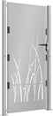 vidaXL - Poort - grasontwerp - 105x180 - cm - cortenstaal