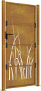 vidaXL - Poort - grasontwerp - 105x180 - cm - cortenstaal