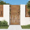 vidaXL - Poort - grasontwerp - 105x205 - cm - cortenstaal