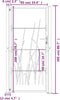 vidaXL - Poort - grasontwerp - 105x205 - cm - cortenstaal