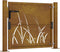 vidaXL - Poort - grasontwerp - 105x80 - cm - cortenstaal