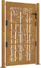 vidaXL - Poort - met - bamboe-ontwerp - 105x130 - cm - cortenstaal