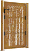 vidaXL - Poort - met - bamboe-ontwerp - 105x130 - cm - cortenstaal