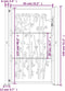vidaXL - Poort - met - bamboe-ontwerp - 105x130 - cm - cortenstaal