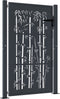vidaXL - Poort - met - bamboe-ontwerp - 105x130 - cm - staal - antracietkleurig