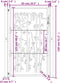 vidaXL - Poort - met - bamboe-ontwerp - 105x130 - cm - staal - antracietkleurig