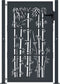 vidaXL - Poort - met - bamboe-ontwerp - 105x130 - cm - staal - antracietkleurig
