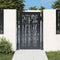 vidaXL - Poort - met - bamboe-ontwerp - 105x155 - cm - staal - antracietkleurig