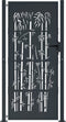 vidaXL - Poort - met - bamboe-ontwerp - 105x180 - cm - staal - antracietkleurig