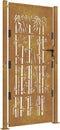 vidaXL - Poort - met - bamboe-ontwerp - 105x205 - cm - cortenstaal