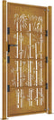 vidaXL - Poort - met - bamboe-ontwerp - 105x205 - cm - cortenstaal