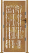 vidaXL - Poort - met - bamboe-ontwerp - 105x205 - cm - cortenstaal