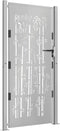 vidaXL - Poort - met - bamboe-ontwerp - 105x205 - cm - cortenstaal