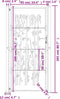 vidaXL - Poort - met - bamboe-ontwerp - 105x205 - cm - cortenstaal