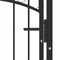 vidaXL - Poort - met - gebogen - bovenkant - 100x100 - cm - staal - zwart