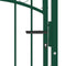 vidaXL - Poort - met - gebogen - bovenkant - 100x100 - cm - staal - groen
