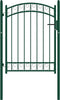 vidaXL - Poort - met - gebogen - bovenkant - 100x125 - cm - staal - groen