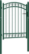 vidaXL - Poort - met - gebogen - bovenkant - 100x125 - cm - staal - groen