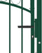 vidaXL - Poort - met - gebogen - bovenkant - 100x125 - cm - staal - groen