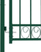vidaXL - Poort - met - gebogen - bovenkant - 100x125 - cm - staal - groen