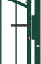 vidaXL - Poort - met - gebogen - bovenkant - 100x150 - cm - staal - groen