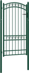 vidaXL-Poort-met-gebogen-bovenkant-100x175-cm-staal-groen