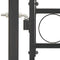 vidaXL - Poort - met - gebogen - bovenkant - 100x175 - cm - staal - zwart