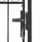 vidaXL - Poort - met - gebogen - bovenkant - 100x175 - cm - staal - zwart