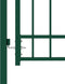 vidaXL - Poort - met - gebogen - bovenkant - 100x200 - cm - staal - groen