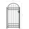 vidaXL - Poort - met - gebogen - bovenkant - en - 2 - palen - 105x204 - cm - zwart