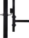 vidaXL - Poort - met - gebogen - bovenkant - enkel - 1x2 - m - staal - zwart