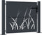vidaXL - Poort - met - grasontwerp - 105x80 - cm - staal - antracietkleurig