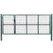 vidaXL - Poort - met - palen - 350x140 - cm - staal - groen