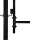 vidaXL - Poort - met - puntige - bovenkant - dubbel - 3x1,25 - m - staal - zwart