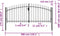 vidaXL - Poort - met - puntige - bovenkant - dubbel - 3x1,25 - m - staal - zwart